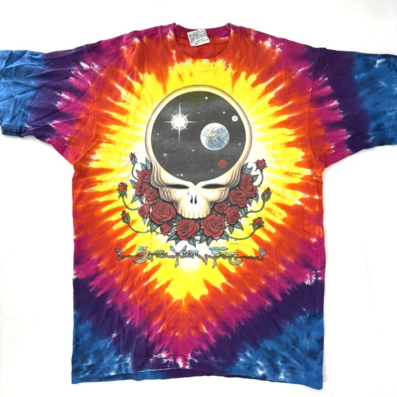 Liquid Blue Other - Vintage Grateful Dead Liquid Blue Space your Face‎ Tie Dye T-Shirt Size Mens L